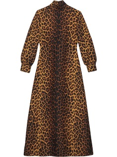 Gucci платье с леопардовым принтом