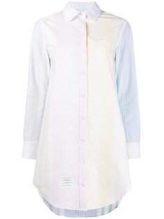 Thom Browne платье-рубашка с полосками 4-Bar и Fun-Mix