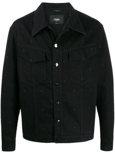 Fendi джинсовая куртка с вышивкой FF