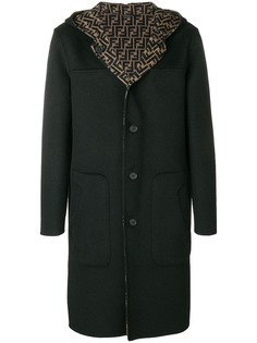 Fendi hooded midi coat