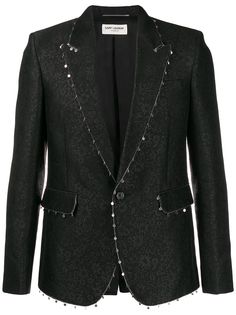 Saint Laurent жаккардовый пиджак Jardin Noir