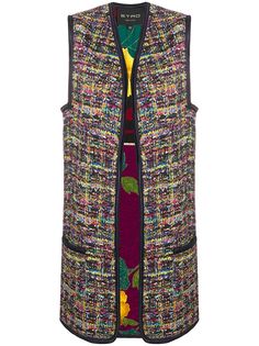 Etro жилет с вышивкой и открытым передом