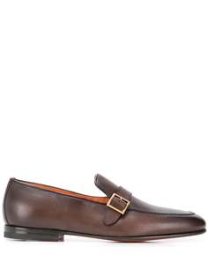 Santoni лоферы с пряжкой