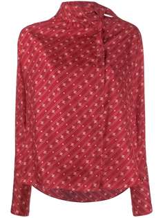 Fendi блузка FF Karligraphy с воротником-платком