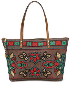 Etro сумка-шопер с цветочной вышивкой