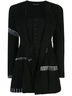 Yohji Yamamoto блейзер с корсетной вставкой