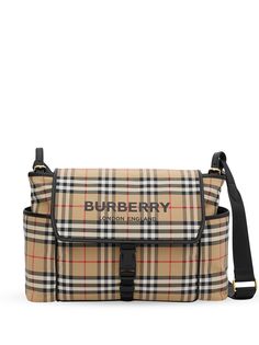 Burberry Kids клетчатая пеленальная сумка с логотипом
