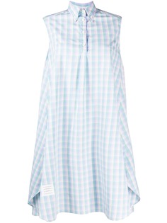 Thom Browne платье-рубашка в мелкую клетку