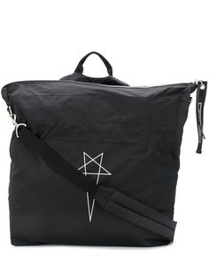 Rick Owens DRKSHDW объемный рюкзак с принтом
