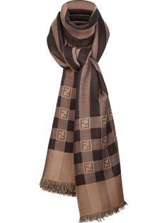 Fendi шарф с узором FF