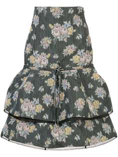Brock Collection юбка миди с цветочным принтом