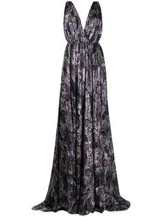 Etro длинное платье с принтом пейсли