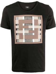 Fendi футболка с логотипом FF