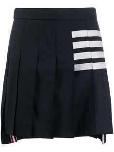 Thom Browne плиссированная юбка мини с полосками 4-Bar