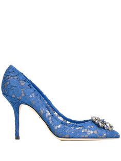 Dolce & Gabbana декорированные кружевные туфли