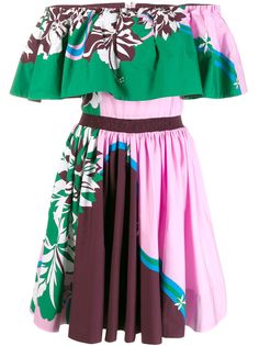 Emilio Pucci платье с открытыми плечами и принтом