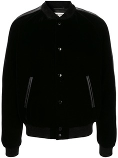 Saint Laurent куртка-бомбер с принтом