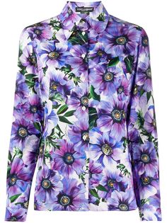 Dolce & Gabbana рубашка с цветочным принтом