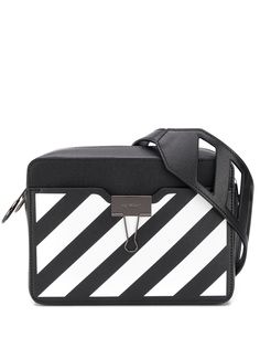 Off-White каркасная сумка в полоску
