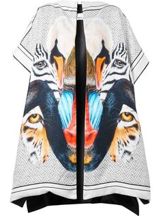 Burberry кейп Animalia с принтом