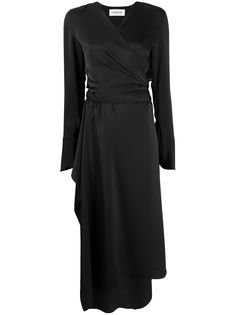 LANVIN атласное платье с запахом