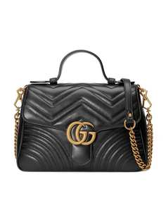 Gucci маленькая сумка GG Marmont с верхней ручкой