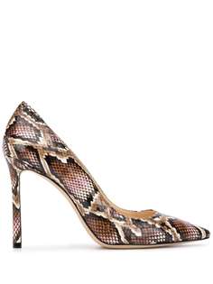 Jimmy Choo туфли-лодочки Romy 100 с тиснением под кожу змеи