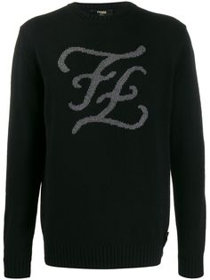 Fendi джемпер с логотипом Karligraphy