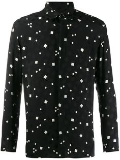 Saint Laurent рубашка с геометричным принтом