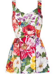 Dolce & Gabbana короткое платье с цветочным принтом