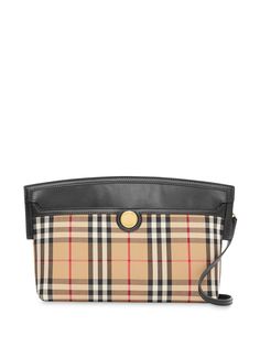 Burberry клатч Society в клетку Vintage Check