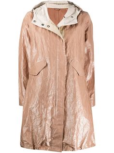 Brunello Cucinelli пальто оверсайз с жатым эффектом