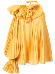 Rosie Assoulin плиссированная блузка с открытым плечом