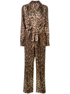 Dolce & Gabbana комбинезон с леопардовым принтом