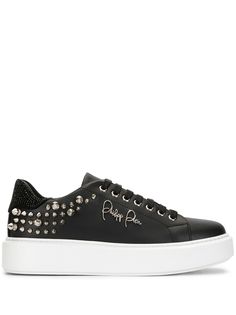 Philipp Plein кроссовки на платформе с заклепками