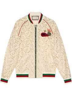 Gucci кружевная куртка-бомбер