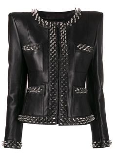 Balmain куртка с заклепками