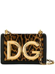 Dolce & Gabbana леопардовая сумка на плечо DG Girls