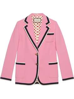 Gucci пиджак с контрастной окантовкой