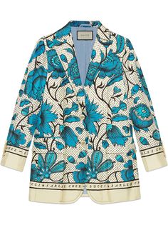 Gucci пиджак с цветочным принтом