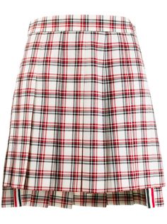 Thom Browne плиссированная мини-юбка с полосками RWB