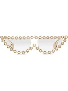 Gucci Eyewear солнцезащитные очки с отделкой кристаллами