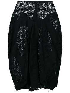 Junya Watanabe Comme des Garçons Pre-Owned драпированная кружевная юбка