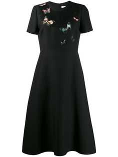 Valentino платье из ткани Crêpe Couture с вышивкой