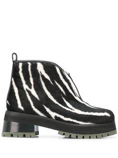 Marni ботинки с зебровым узором