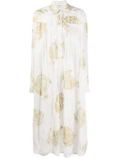 LANVIN расклешенное платье с эффектом металлик