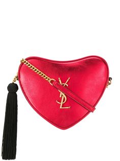 Saint Laurent сумка через плечо с декором Monogram в форме сердца