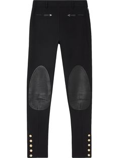 Burberry брюки скинни со вставками
