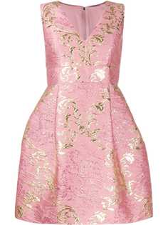 Dolce & Gabbana короткое жаккардовое платье с цветочным узором