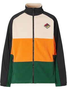 Burberry флисовая куртка в стиле колор-блок